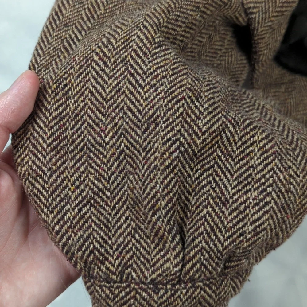 SOLD! Wool Blend Herringbone Bolero Old Fashioned Zara - Picture 7 of 12